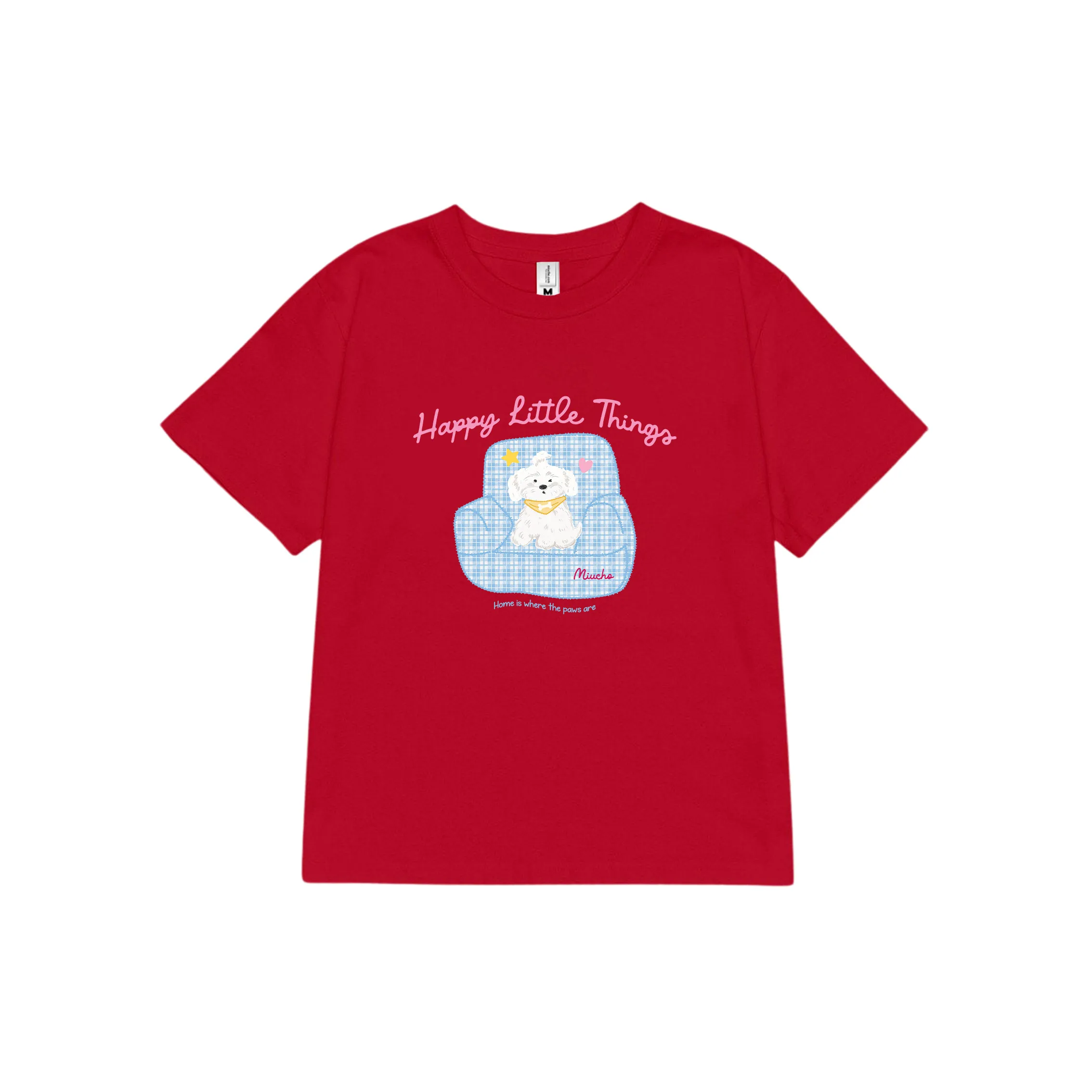 Áo baby tee nữ in hình cún cute 2609 Miucho tay ngắn cổ tròn vải cotton 2c thoáng mát in mix_thumbnail_10