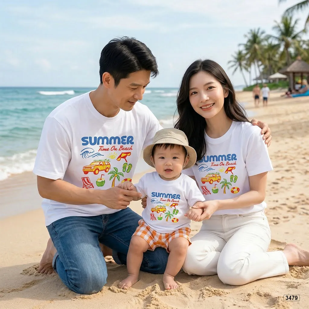 Áo thun gia đình form rộng hè biển Kado 3478_thumbnail_5