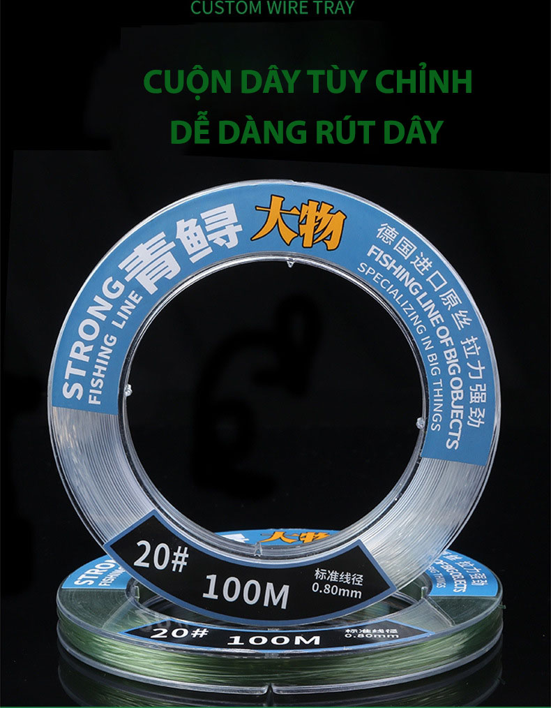 Dây Câu Nylon GERMAN Câu Cá Lớn Cuộn 100M_thumbnail_2