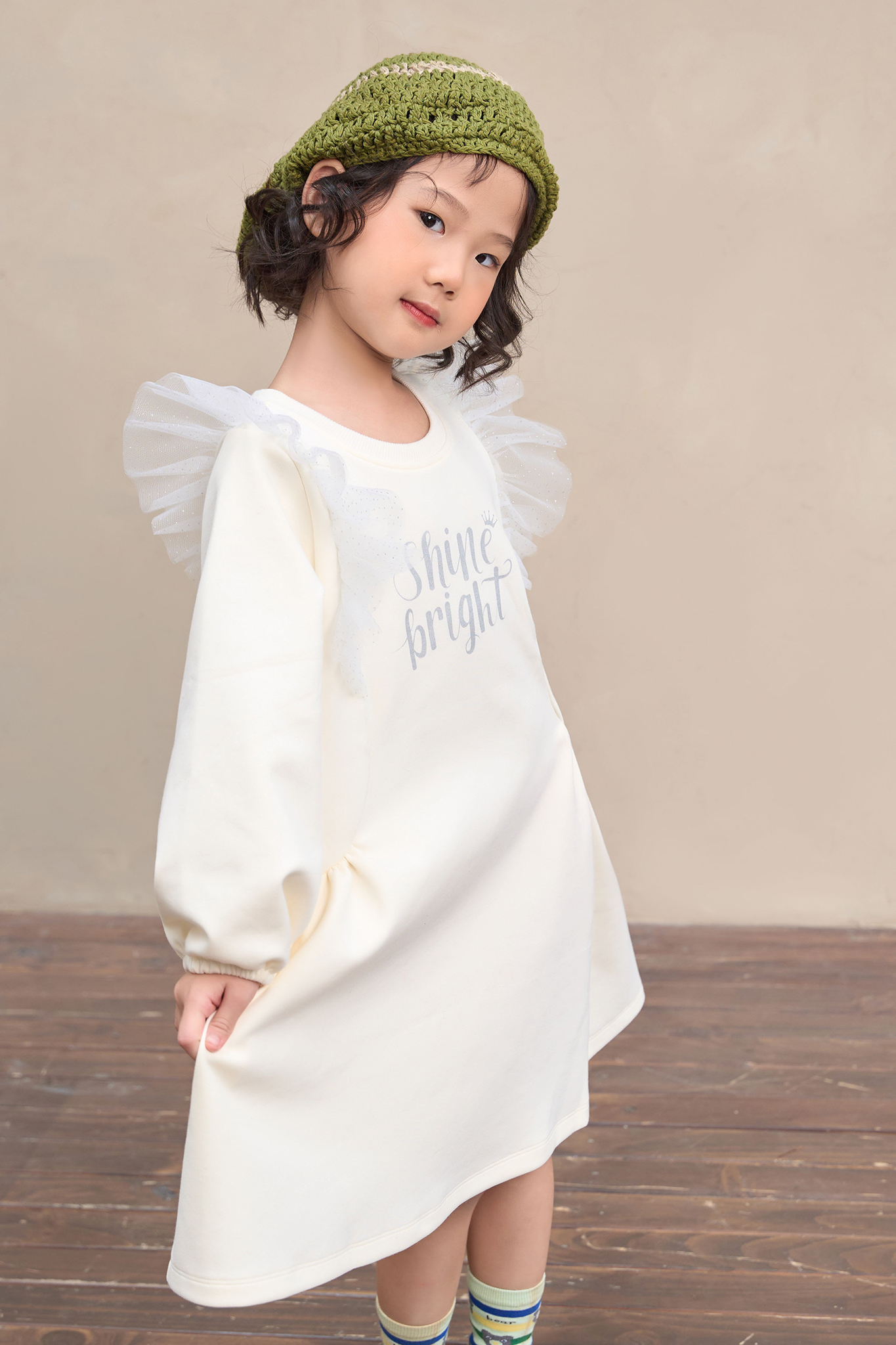 Váy nỉ phối lưới sequin_thumbnail_4