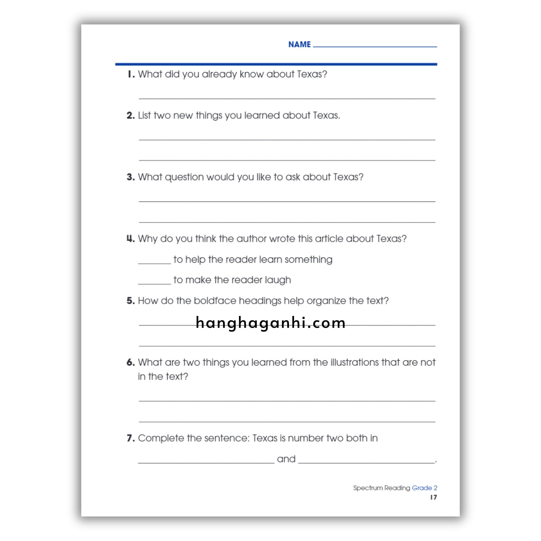 Sách Spectrum Reading Workbook Grade 2_thumbnail_17