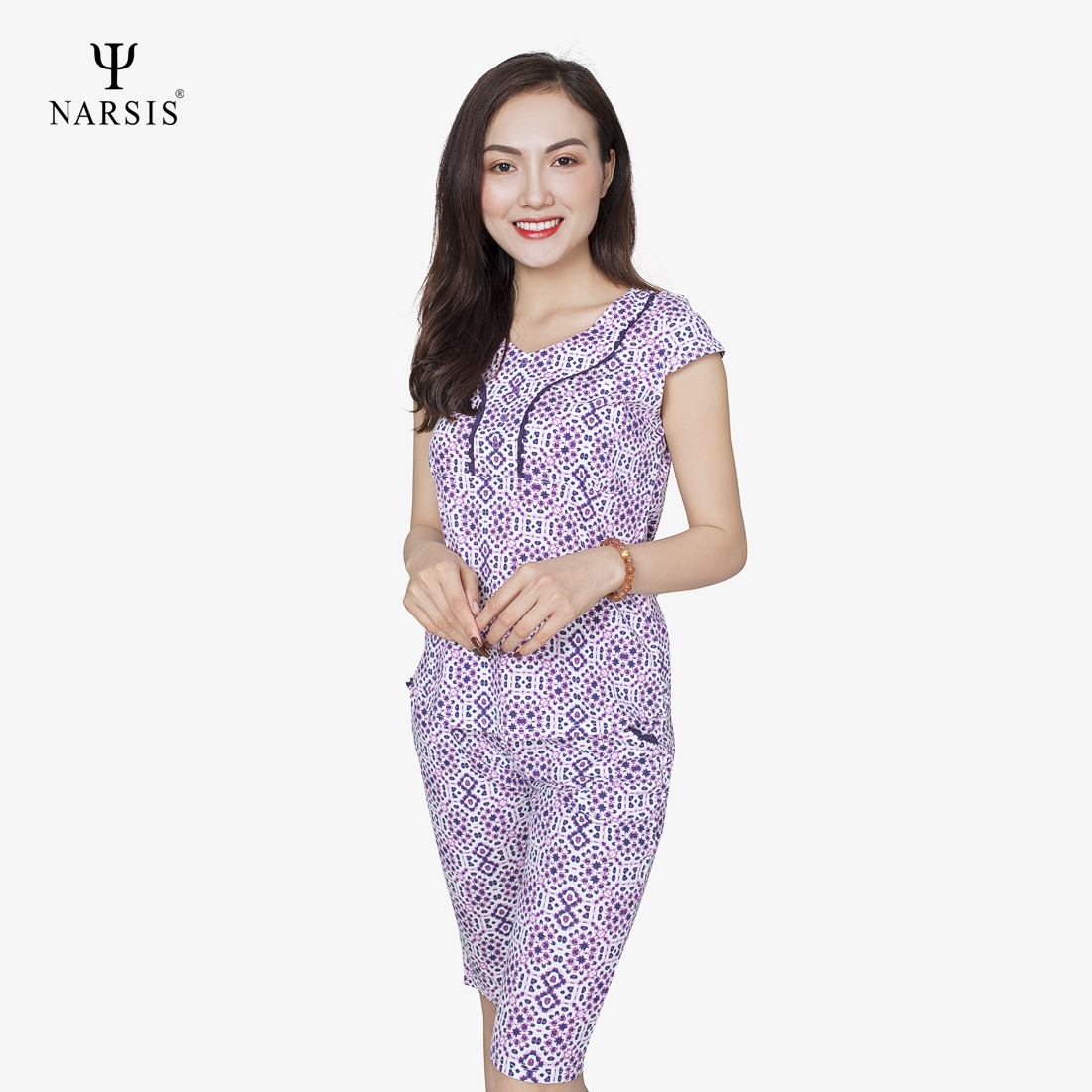 BỘ HÈ LỬNG NỮ M8006 NARSIS CHẤT LIỆU THOÁNG MÁT, DỄ CHỊU, THOẢI MÁI CẢ NGÀY, DỄ VẬN ĐỘNG