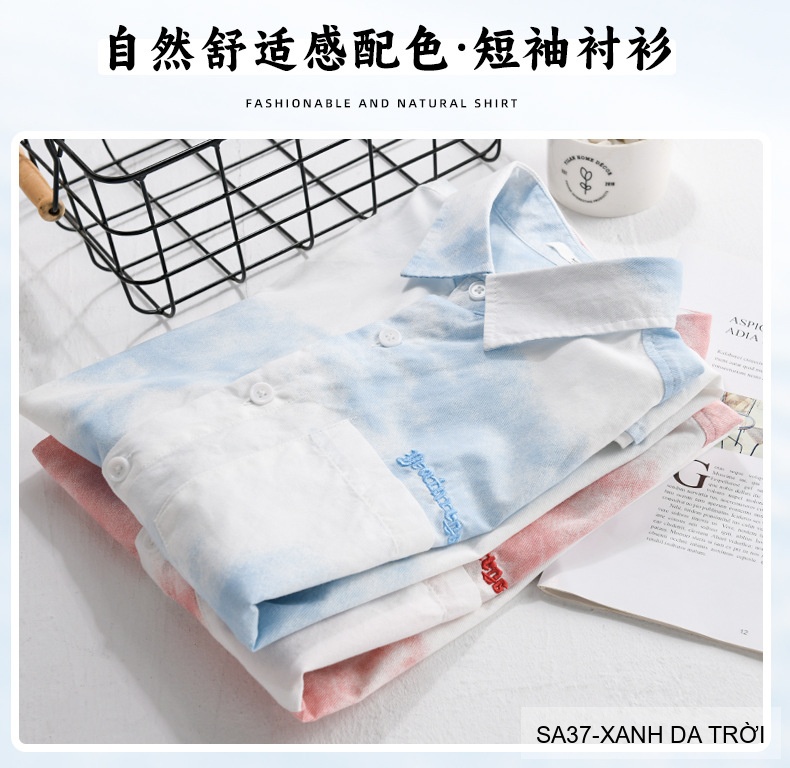 SA37 - Áo sơ mi nam tay ngắn cổ lật in hoa tie-dye phong cách Hàn Quốc mùa hè_thumbnail_18