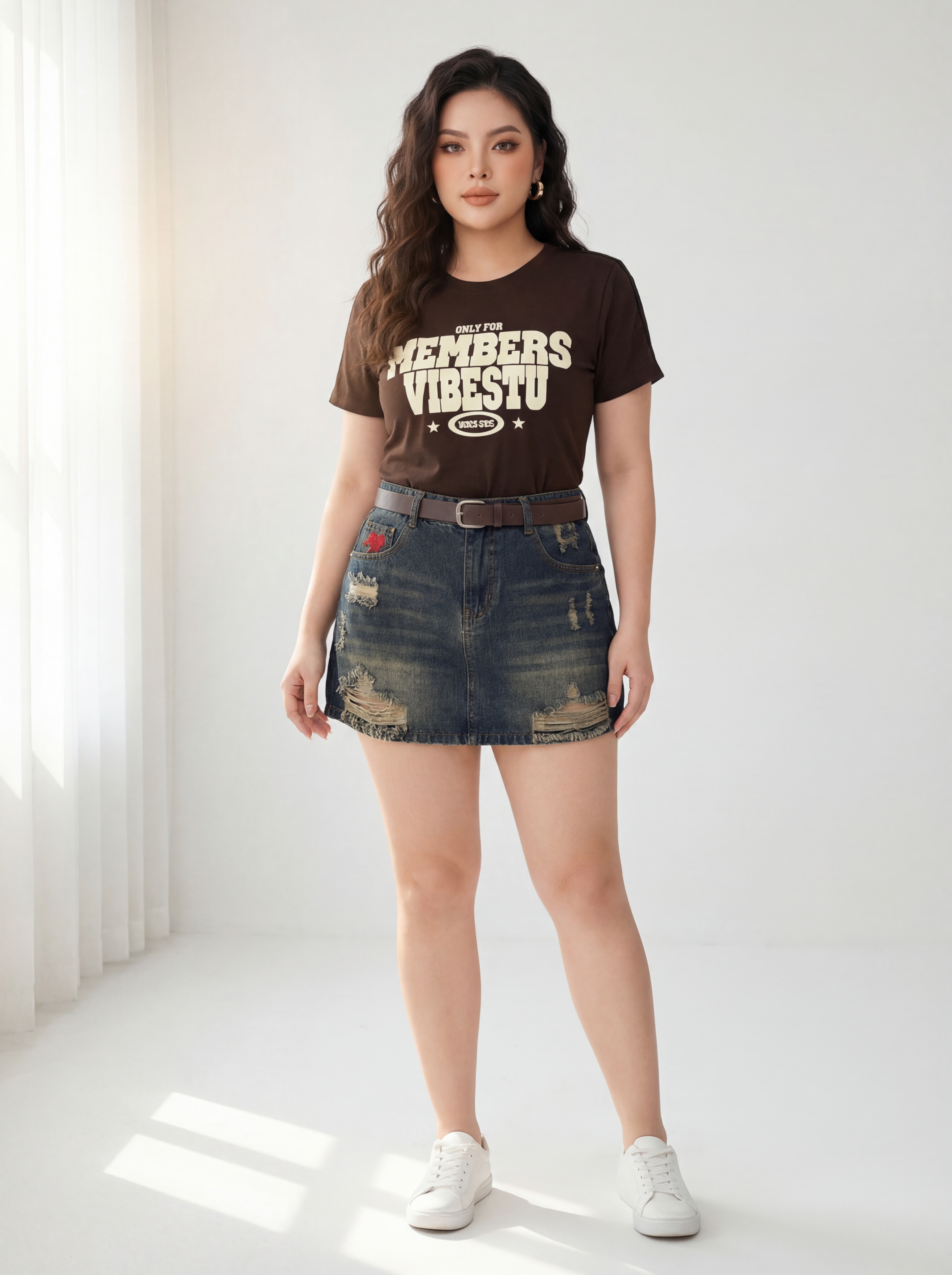 BIGSIZE NỮ -Quần váy jean thêu voi T-QVJ2115_thumbnail_1