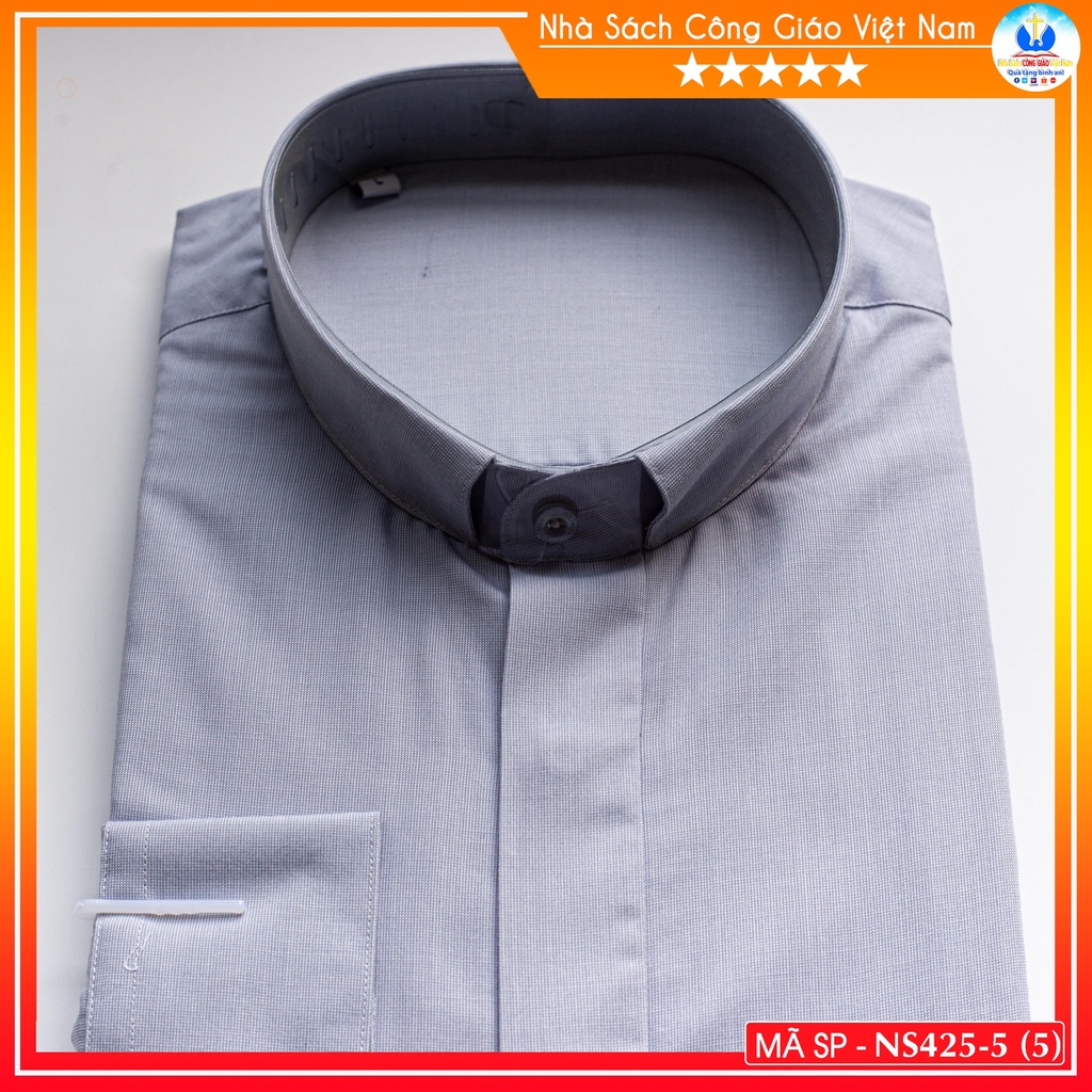 Áo Sơ Mi cổ côn linh mục dài tay NS425-5 Quà tặng  Lễ quan thầy, truyền chức, sinh nhật cha xứ_thumbnail_4