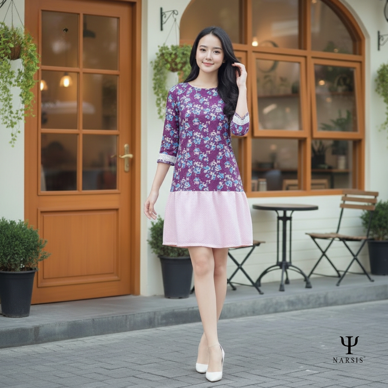 VÁY NỮ HT 3D B7019 NARSIS CHẤT LIỆU THOÁNG MÁT, DỄ CHỊU, THOẢI MÁI CẢ NGÀY, DỄ VẬN ĐỘNG_thumbnail_2