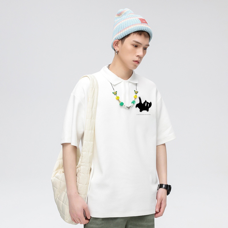 Áo polo nam đứng form tôn dáng PLD785 Miucho Man tay ngắn vải cotton Cổ trụ in basic_thumbnail_2
