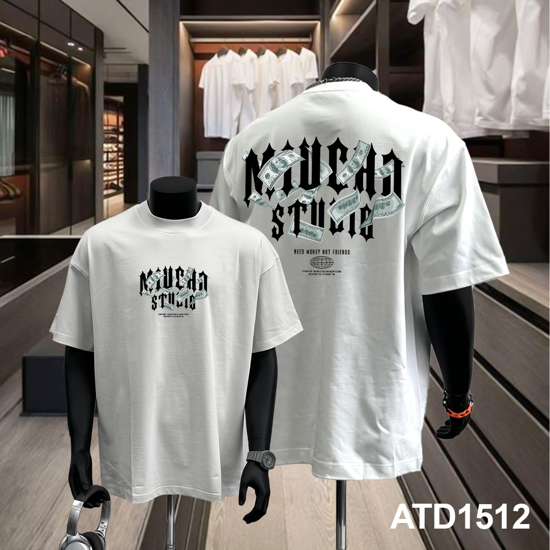 Áo phông form rộng basic local brand ATD1512 Miucho Iconic vải cotton thoáng mát cổ tròn in graphic_thumbnail_6