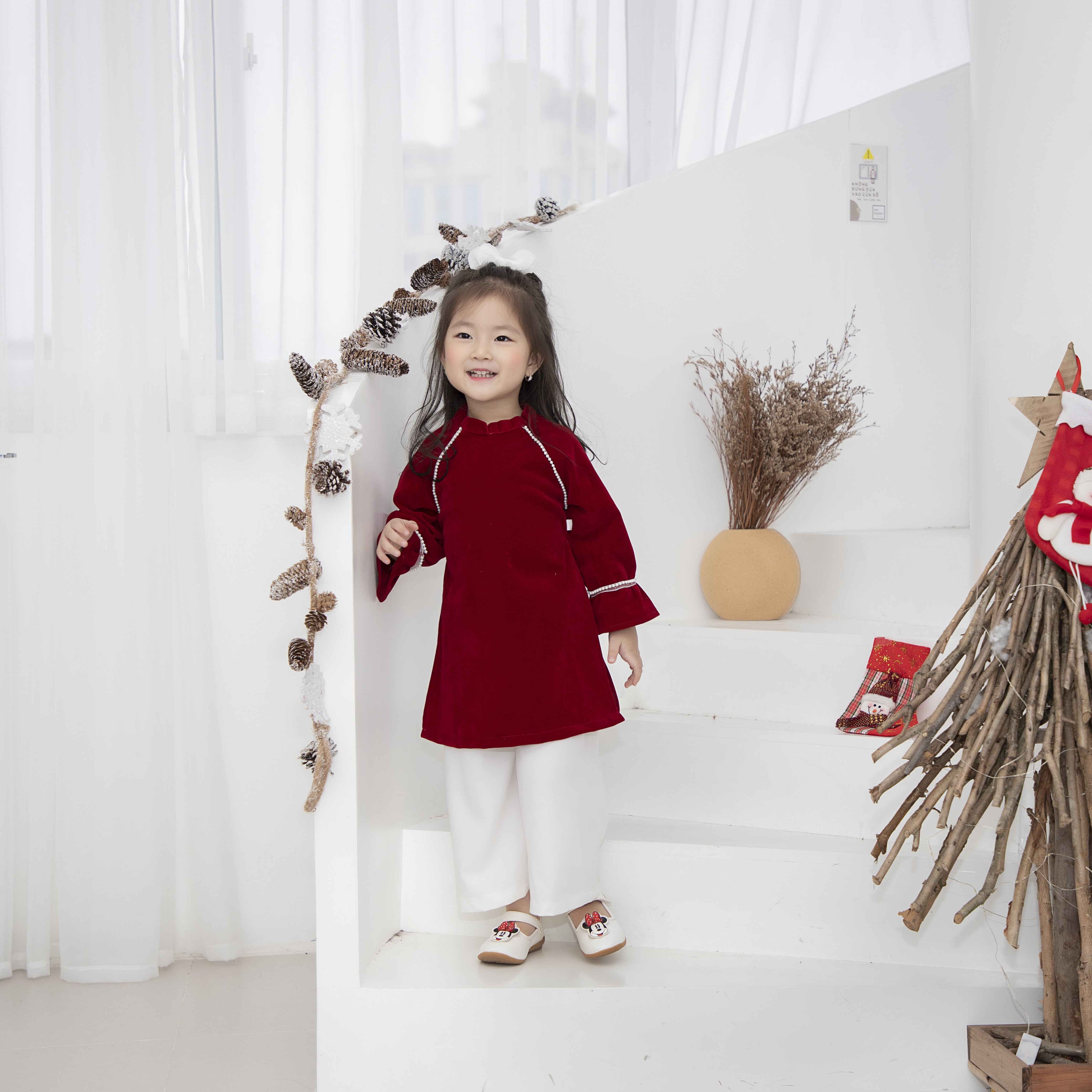 Set áo dài phối ngọc kèm quần và mấn_thumbnail_1