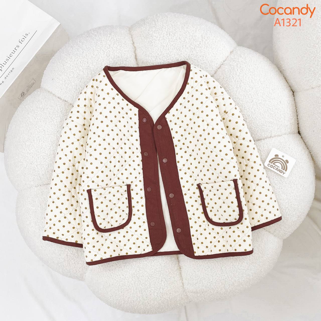 Áo khoác XÔ muslim BE chấm bi viền NÂU_thumbnail_4