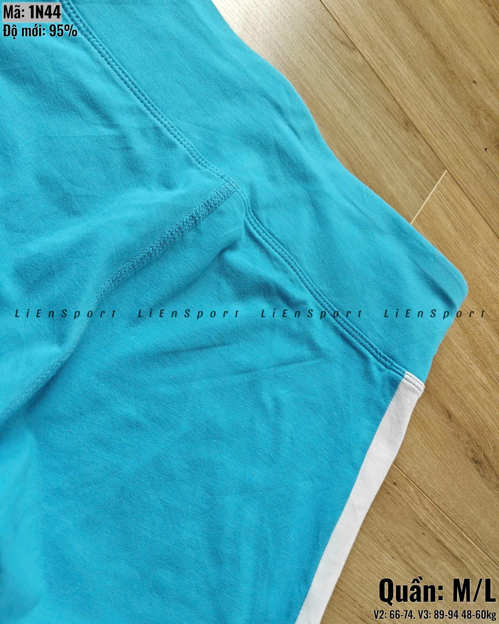 Tommy Hilfiger Quần short thể thao Nữ Size M Xanh ngọc trắng navy Auth 2nd Dáng ôm Cạp cao Color block sọc dọc Thun co giãn Thoáng khí Phù hợp tập gym yoga chạy bộ Mã:1N44_thumbnail_4