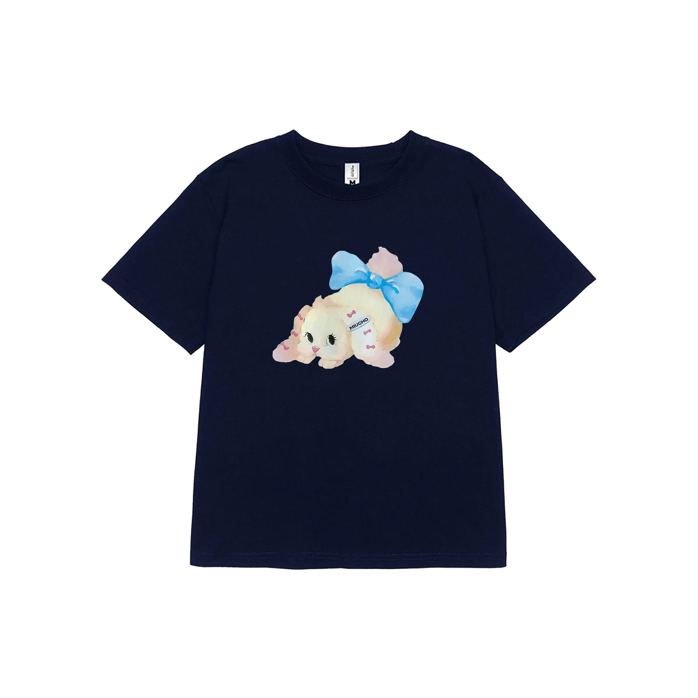 Áo baby tee in hình cute 2518 Miucho vải cotton co giãn thoáng mát cổ tròn in mix