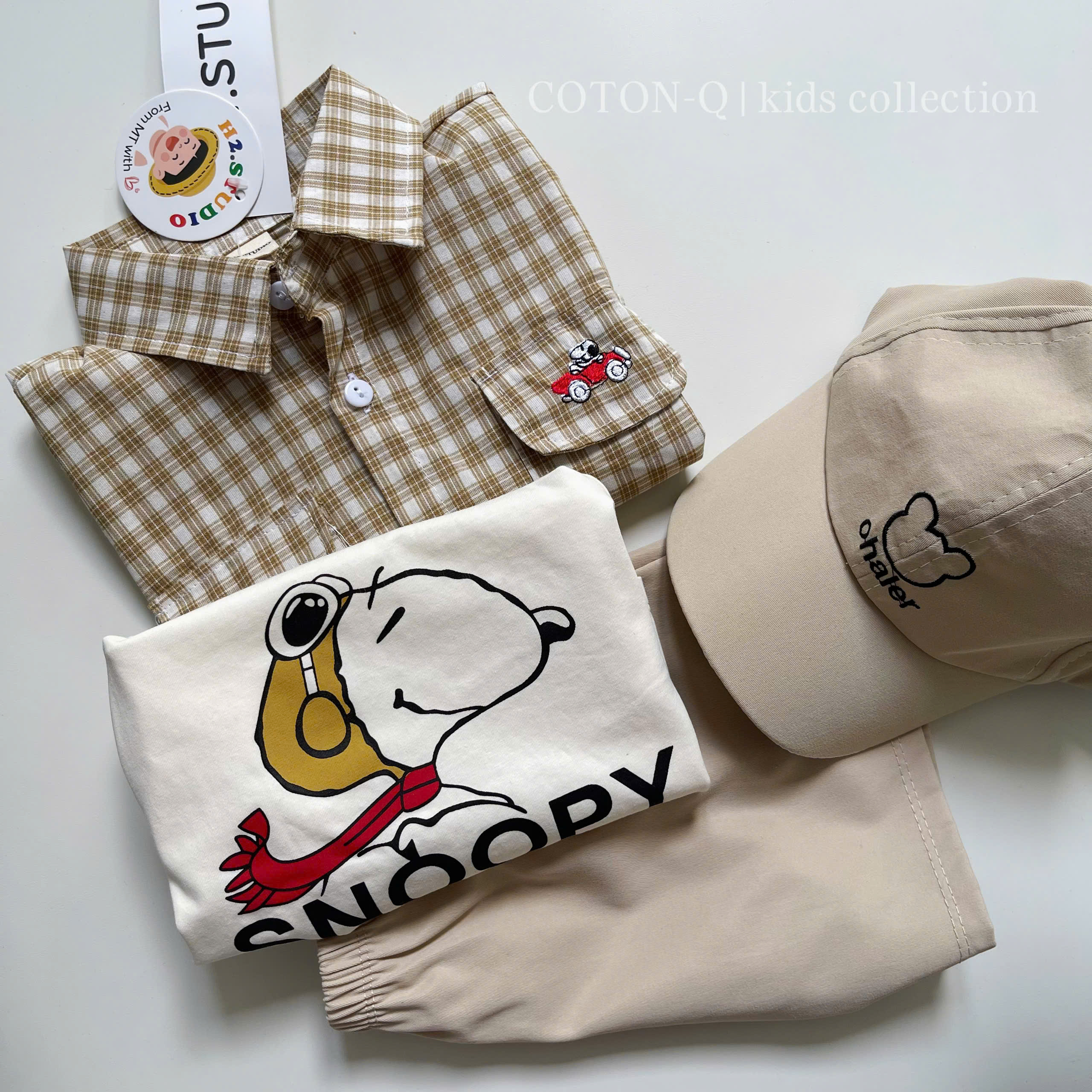 Set áo caro + quần kèm nón_thumbnail_7