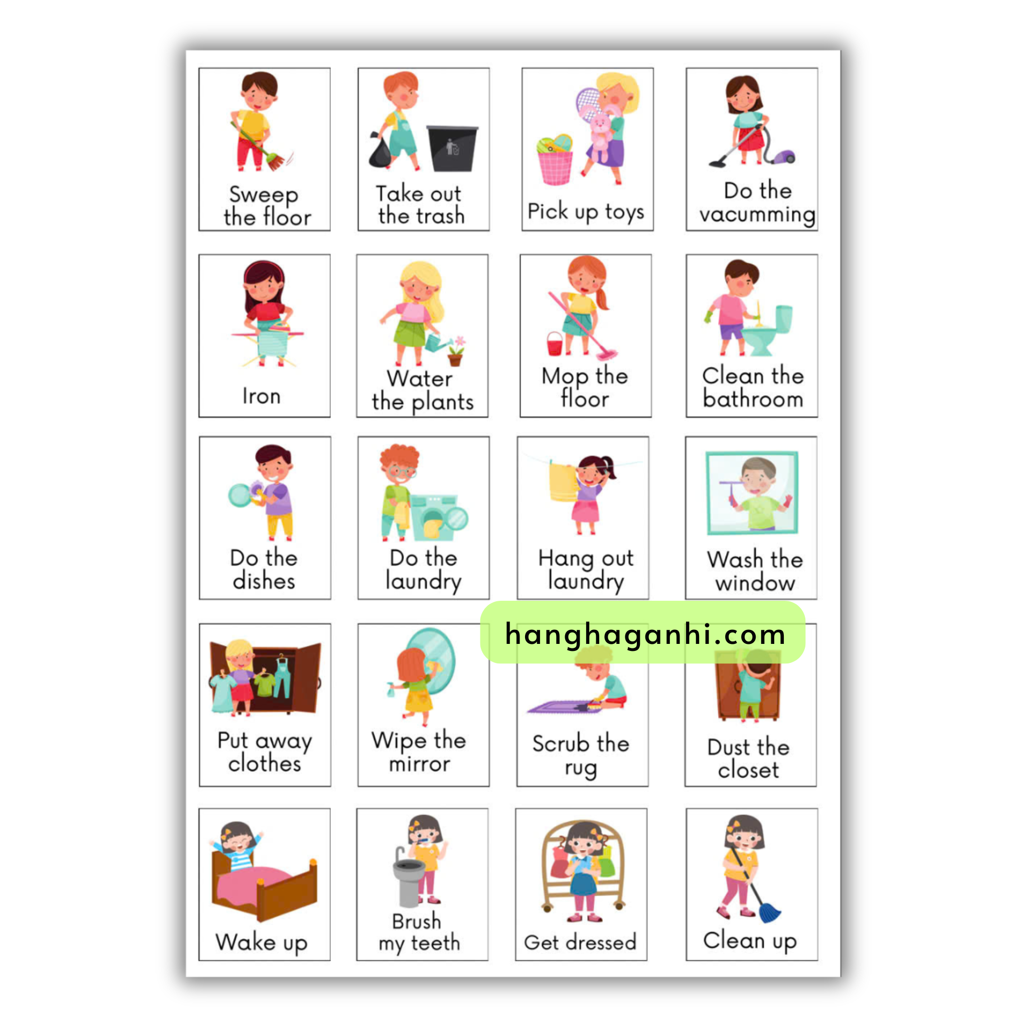 Bộ 13 tranh treo tường, 230 từ vựng Tiếng Anh_thumbnail_7