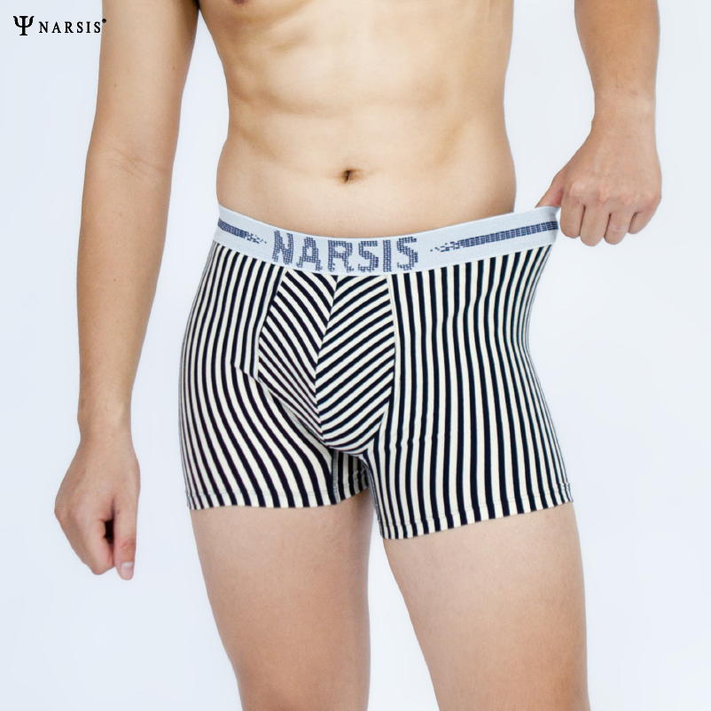 QUẦN LÓT ĐÙI / BOXER NAM NARSIS KẺ TÍM THAN - COTTON CO GIÃN 4 CHIỀU CAO CẤP BIGSIZE CÓ LỚP LÓT K..._thumbnail_0