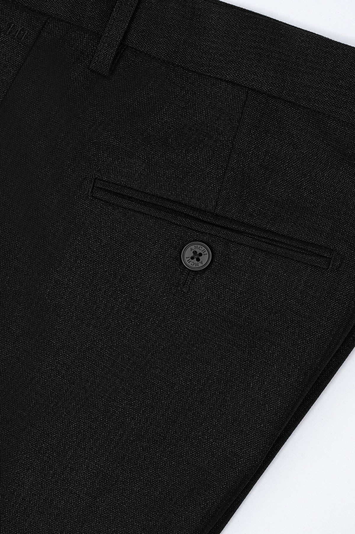 Quần Âu 1 Li Cạp Chun Ẩn Nam Trung Niên ANCHI Chất Liệu Cotton Viscose Cao Cấp Màu Đen_thumbnail_9