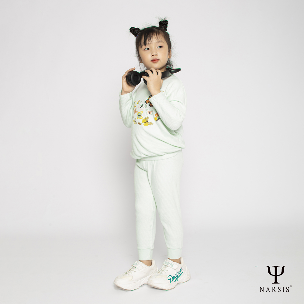 BỘ THU ĐÔNG BÉ GÁI NARSIS DÀI TAY PHỐI MÀU CỰC ĐẸP CHẤT COTTON LEN ẤM ÁP KM2033 NARSIS VẢI LEN CO..._thumbnail_3