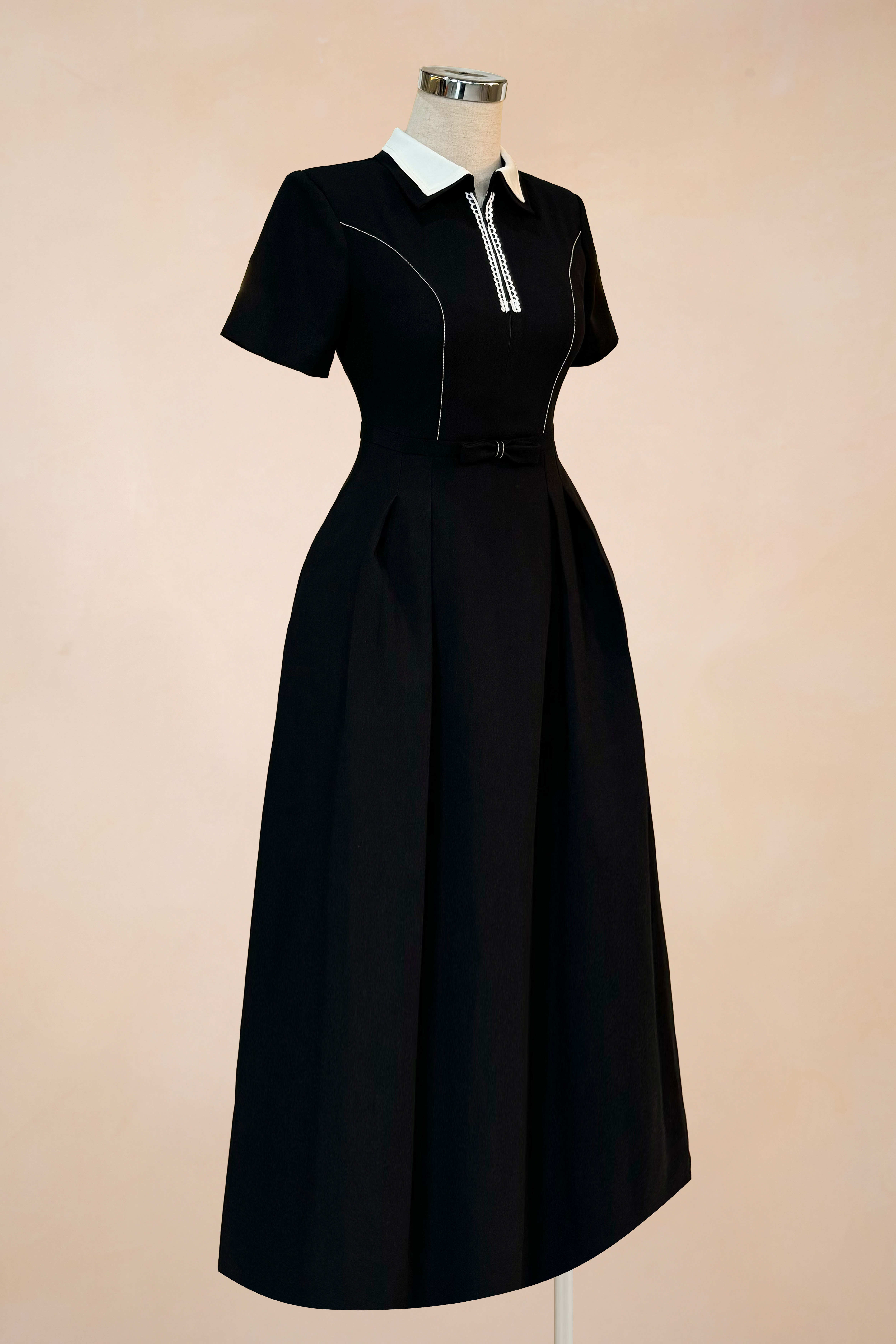 Đầm Xòe Khóa Ngực Viền Ren TT_thumbnail_3