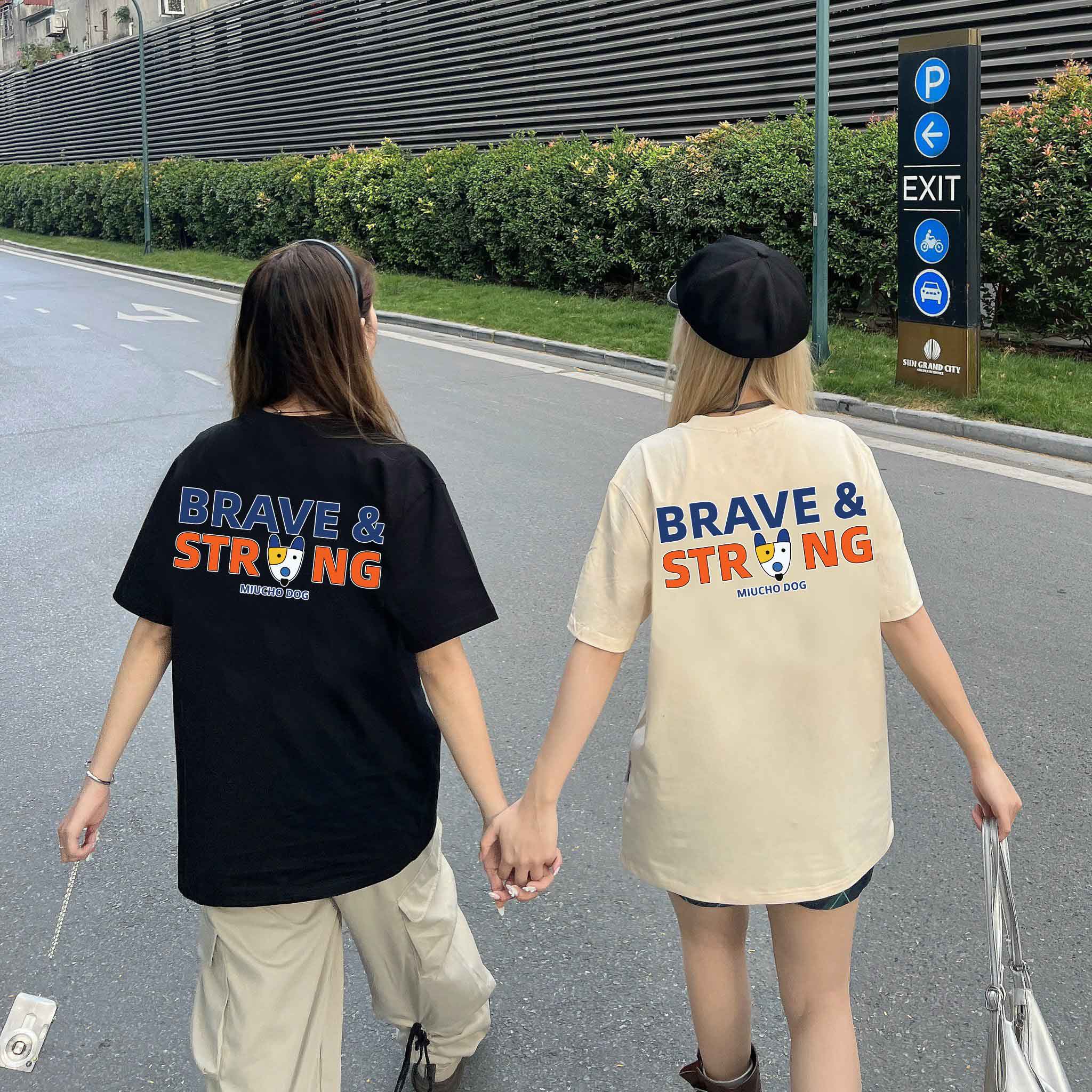 Áo thun nữ form rộng 12 con giáp tuổi Tuất (tuổi chó) ATD430 Miucho cotton cổ tròn in graphic_thumbnail_4