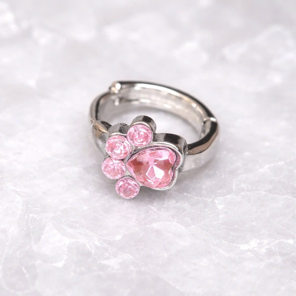 Khuyên vòng kiểu hợp kim chân mèo hồng 10mm_thumbnail_2