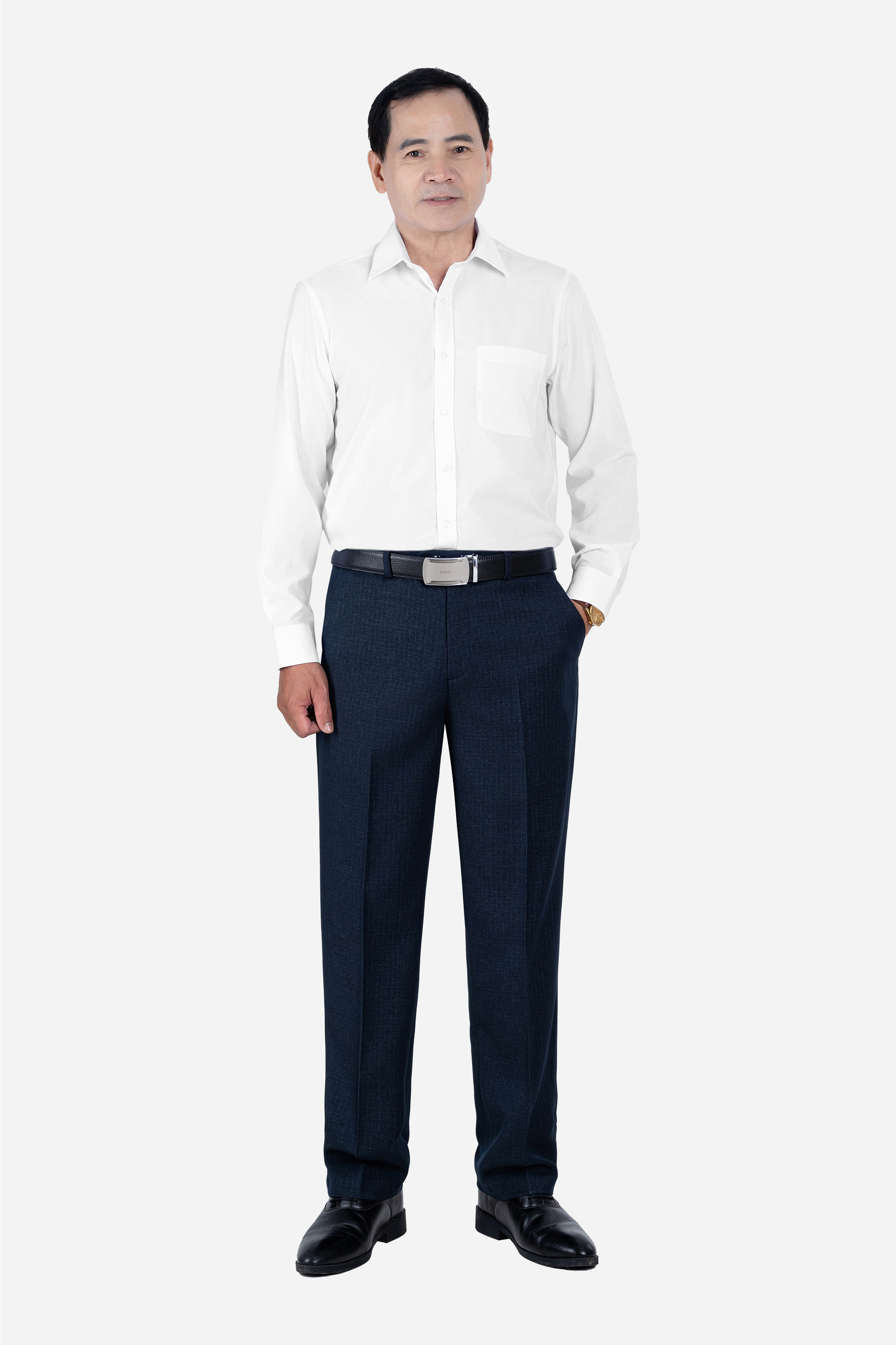 Sơ Mi Trơn Dài Tay Nam Trung Niên ANCHi Chất Liệu Cotton Nhập Khẩu_thumbnail_37