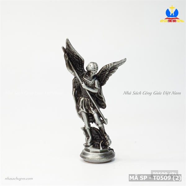 Tượng Thiên Thần Micae mini (màu bạc đen) 4x8cm ✔_thumbnail_1