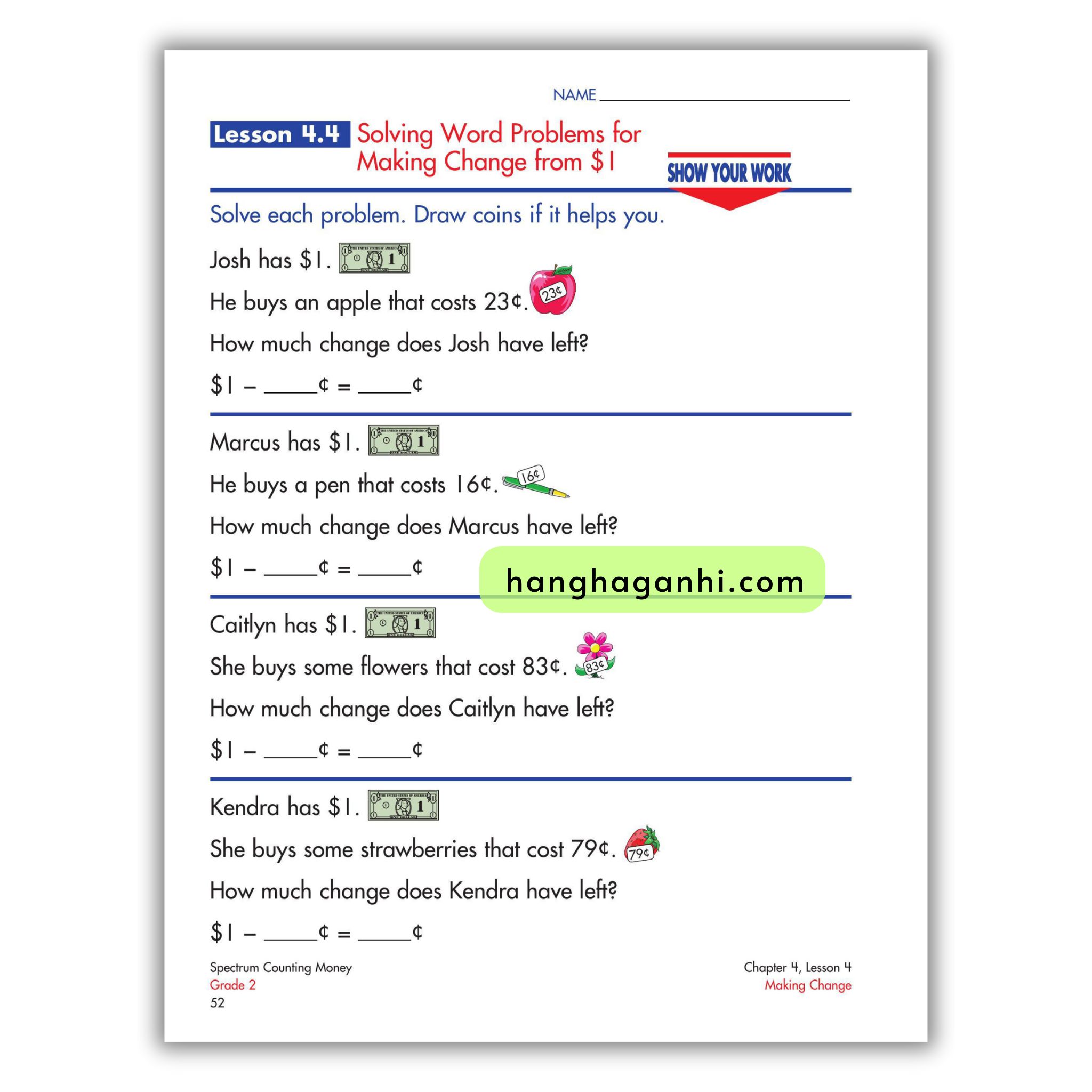 Sách Spectrum Counting Money Workbook Grade 2_thumbnail_3