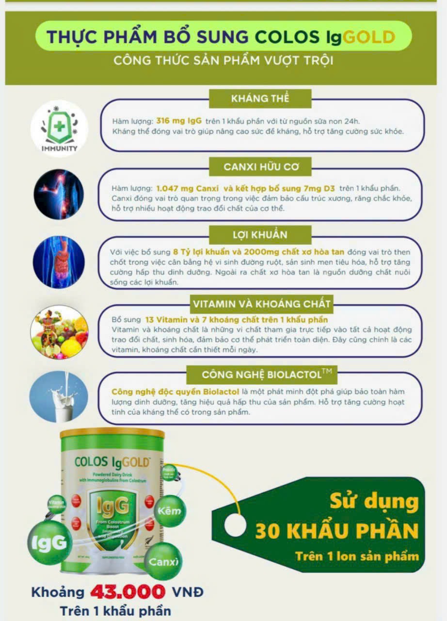 Sữa non COLOS IgGOLD nhập khẩu New Zealand - mẫu mới của Alpha Lipid_thumbnail_10