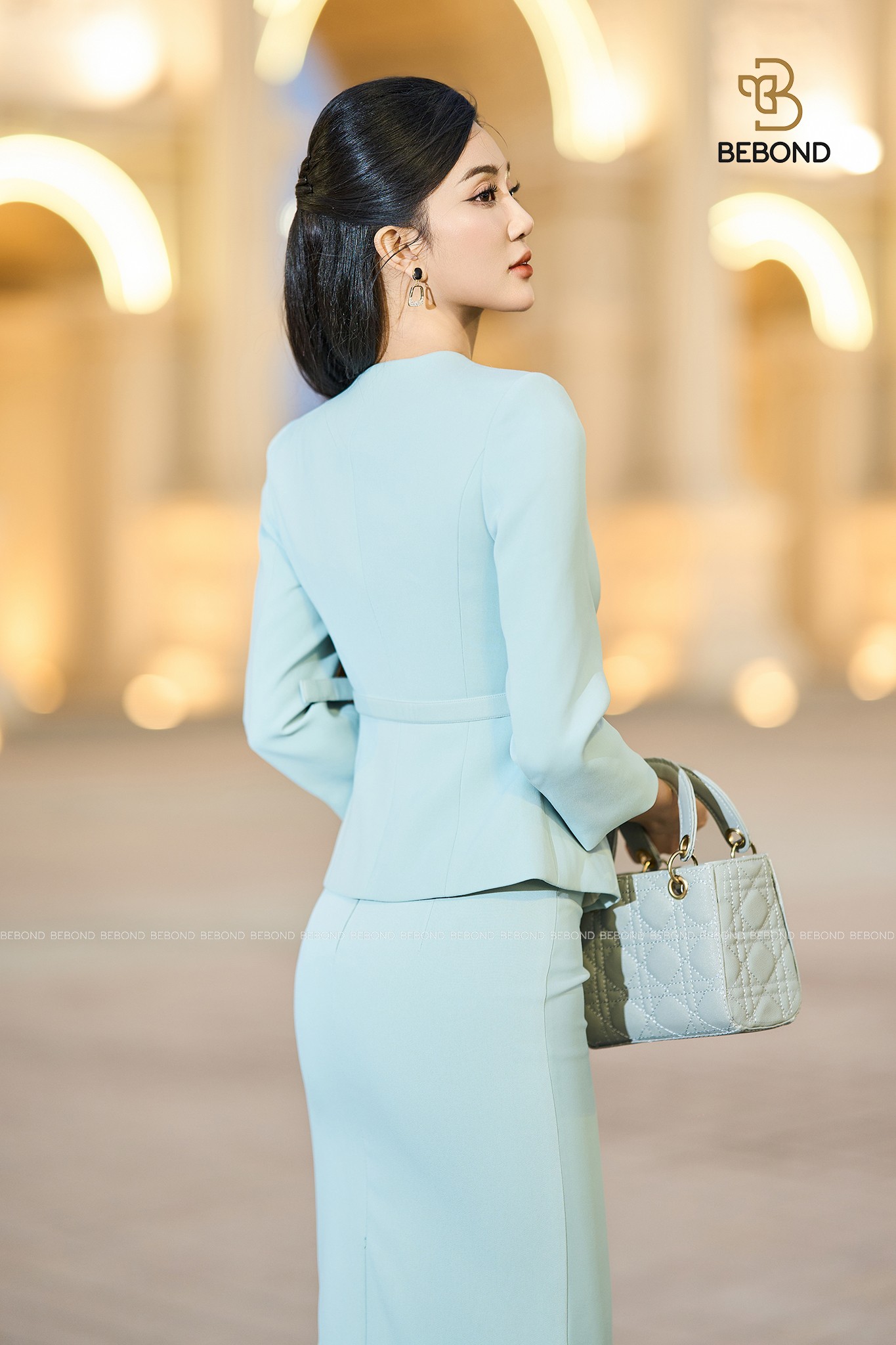 Set Vest Đầm MABEL cổ tròn màu XANH MINT_thumbnail_5