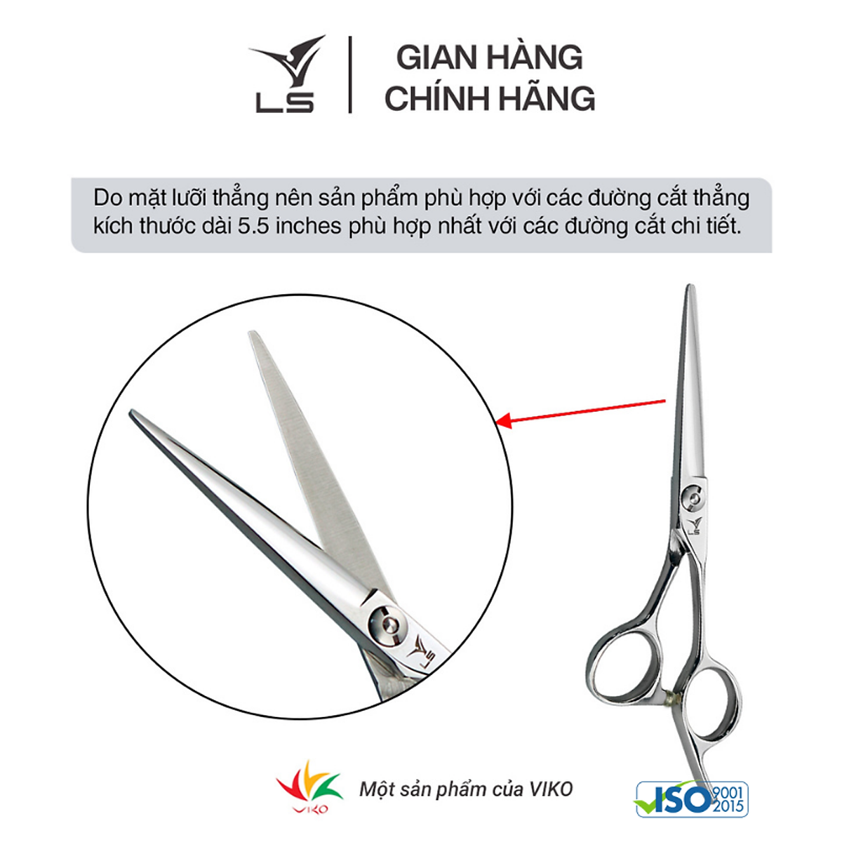 Kéo cắt tóc Viko LS JP553 size kéo 5.5 inches - bảo hành 1 năm_thumbnail_11