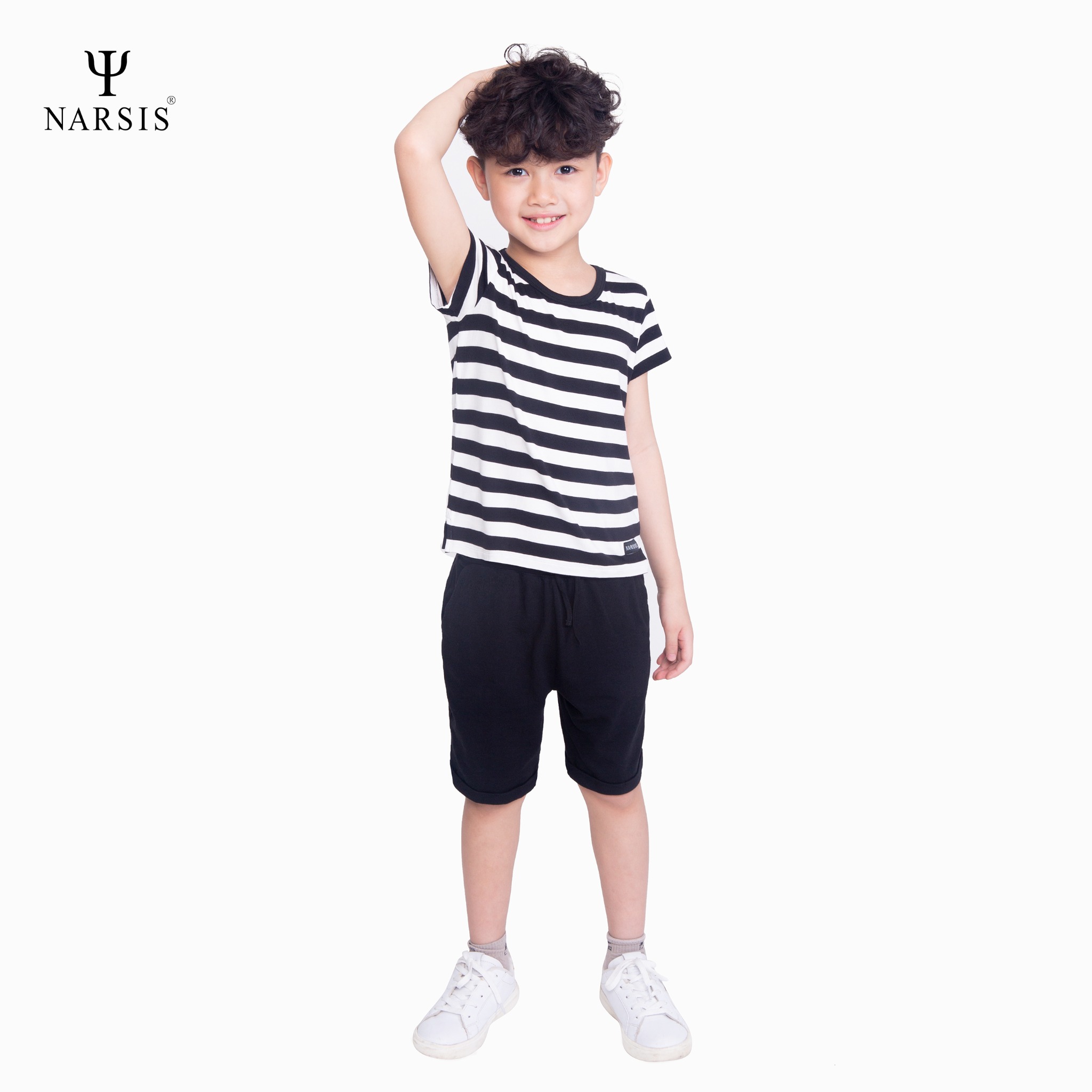 BỘ HÈ BÉ TRAI KE0006 NARSIS CHẤT LIỆU THOÁNG MÁT, DỄ CHỊU, THOẢI MÁI CẢ NGÀY, DỄ VẬN ĐỘNG