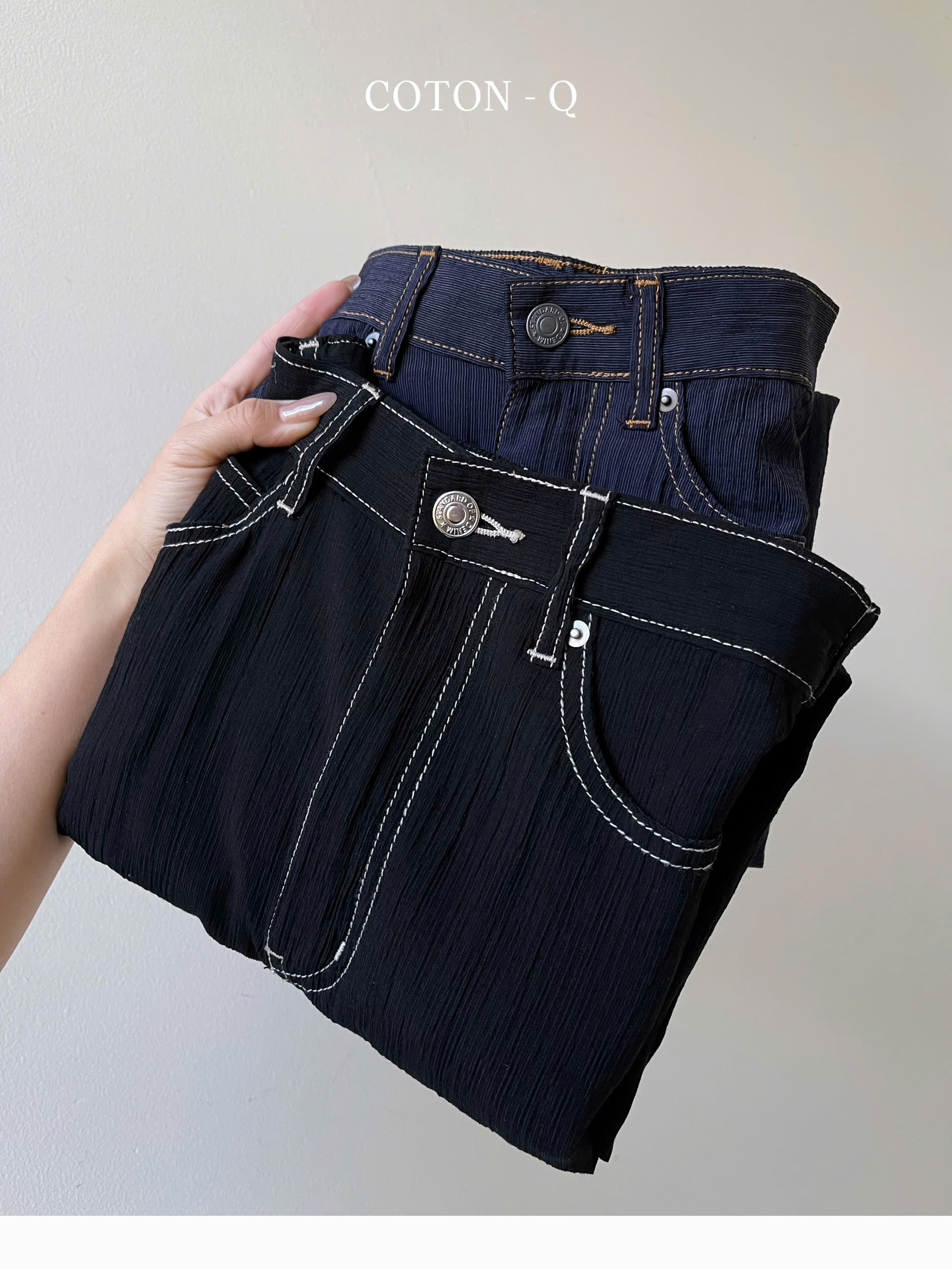 Chân váy dài phối viền chỉ ( ĐEN )_thumbnail_14