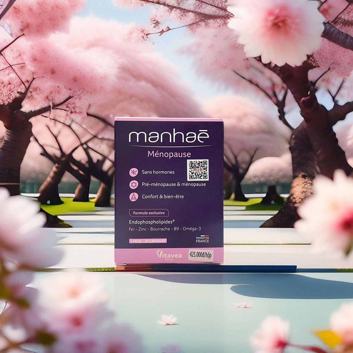 Viên Uống Nội Tiết Manhae Pháp hộp 30 viên điều hòa nội tiết, tăng cường sinh lý nữ, giảm rụng tóc_thumbnail_1