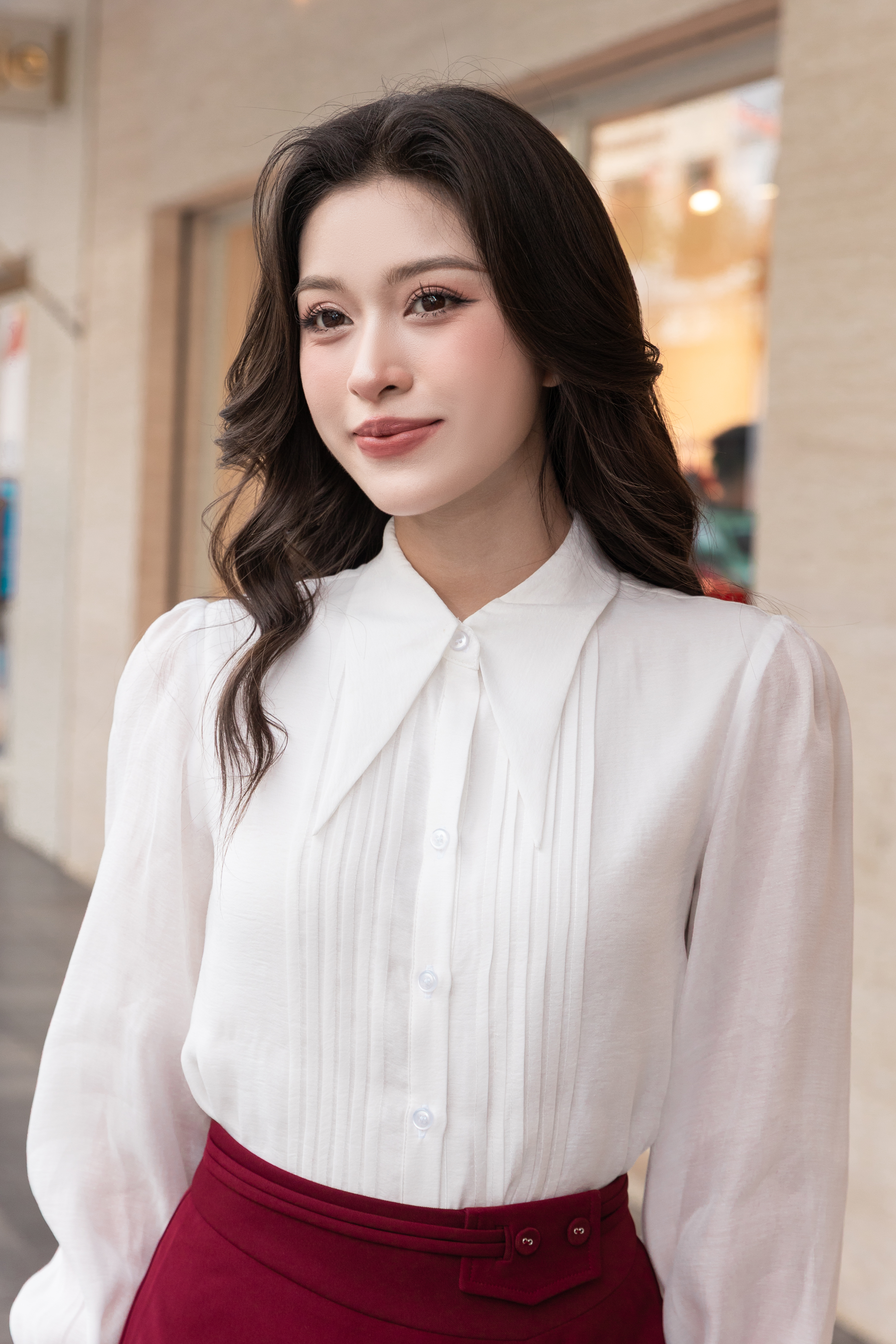 Áo sơ mi tơ tay dài phối gân nẹp A4208_thumbnail_3