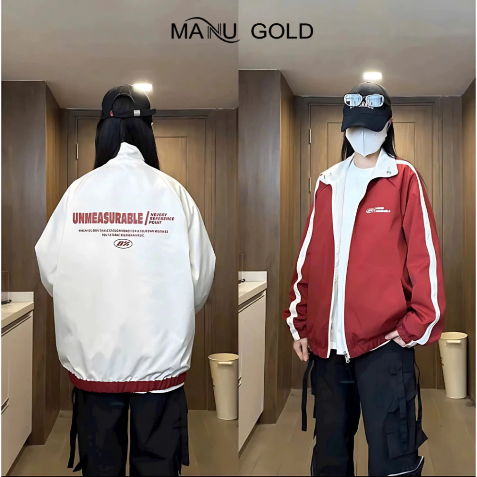 Áo khoác gió nam nữ, áo khoác dù nam nữ 2 mặt chất liệu gió tráng bạc chống nước_thumbnail_1