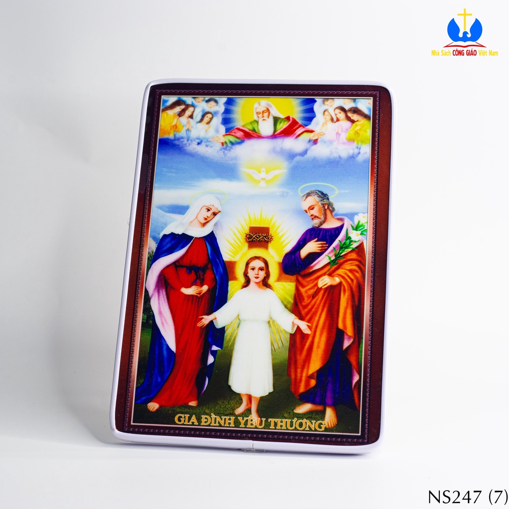 Khung ảnh Gia Đình Thánh Gia  15x22cm để bàn, treo tường NS247-3 - Quà tặng Công Giáo, lễ quan thầy, sinh nhật_thumbnail_0