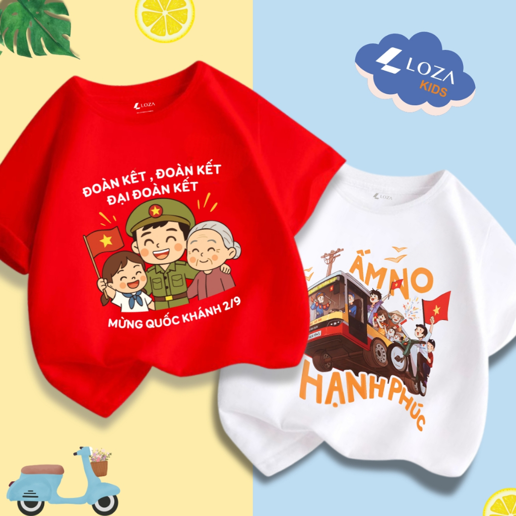 Áo phông cho bé in hình 