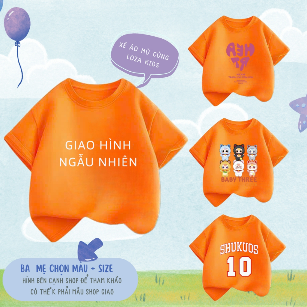 Áo thun cho bé gái, bé trai lẻ size 