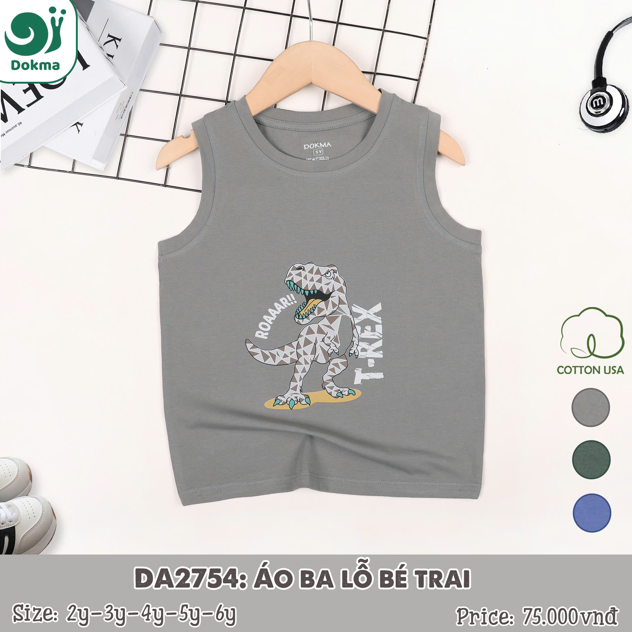 Áo ba lỗ bé trai Da2754