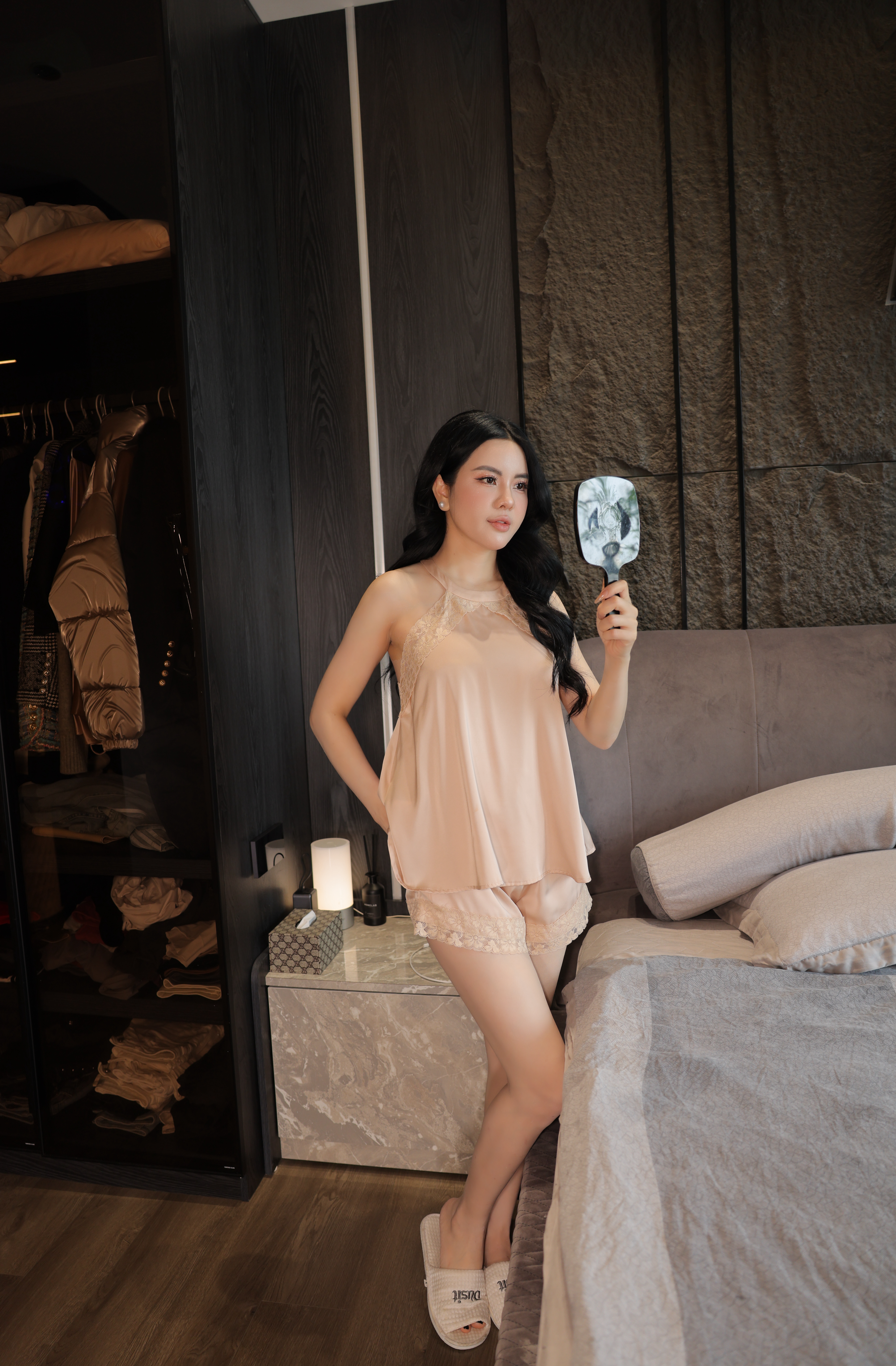 Bộ lụa áo yếm, quần cộc BN614_thumbnail_18