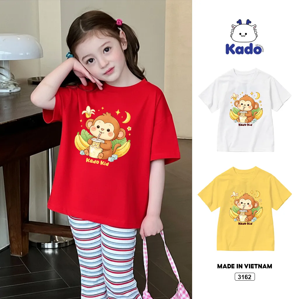 Áo thun bé trai bé gái 12 con giáp tuổi Thân Kado 3162