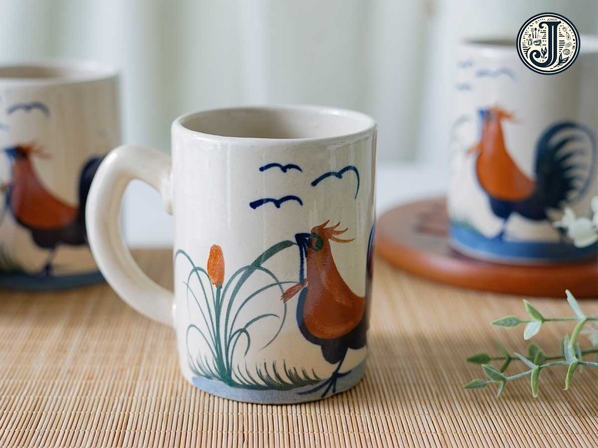 Ly gốm đựng nước 400ml thủ công gà có quai J000278_thumbnail_1