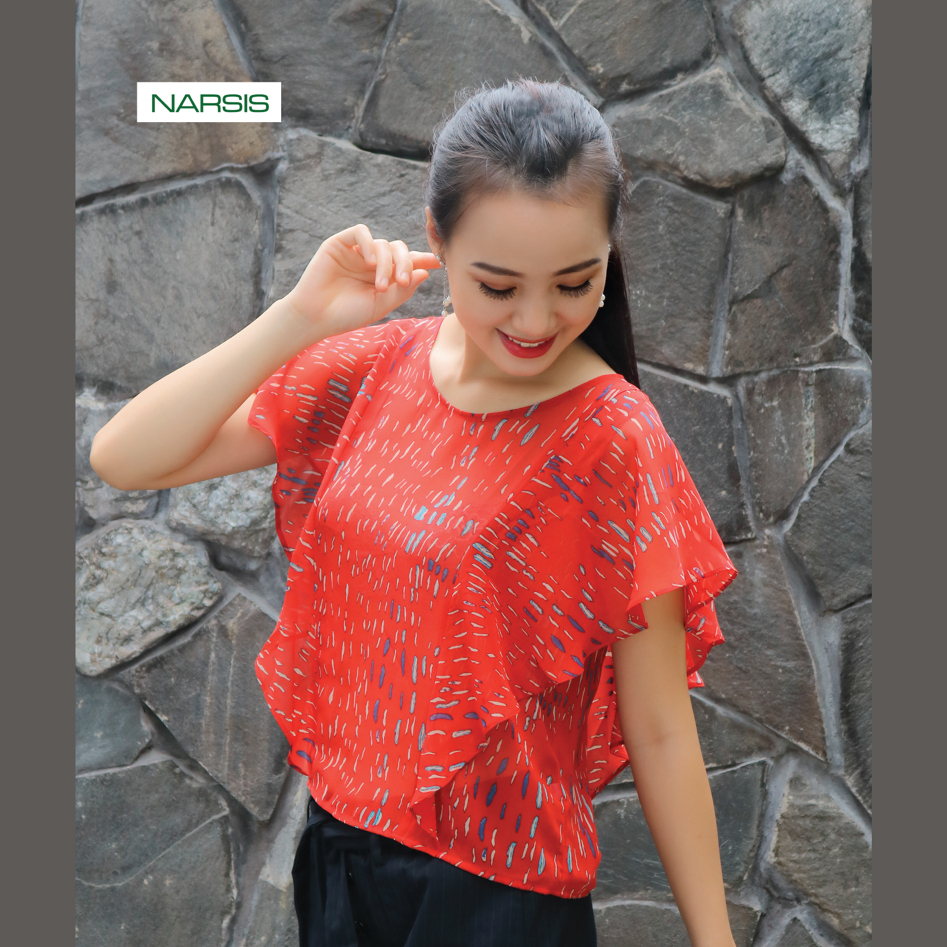 ÁO KIỂU NỮ L9001 NARSIS VẢI LEN COTTON ẤM ÁP, THOÁNG MÁT, GIỮ ẤM TỐT, MỀM MẠI, GIỮ ẤM TỐT, MỀM MẠI_thumbnail_2