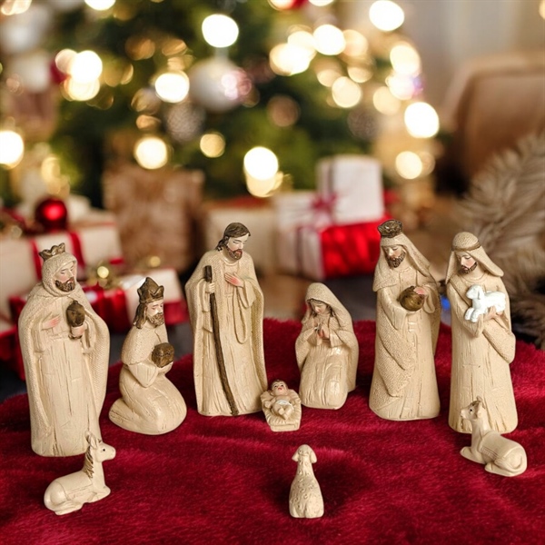 Tượng Noel 15cm (10 tượng) màu kem ✔