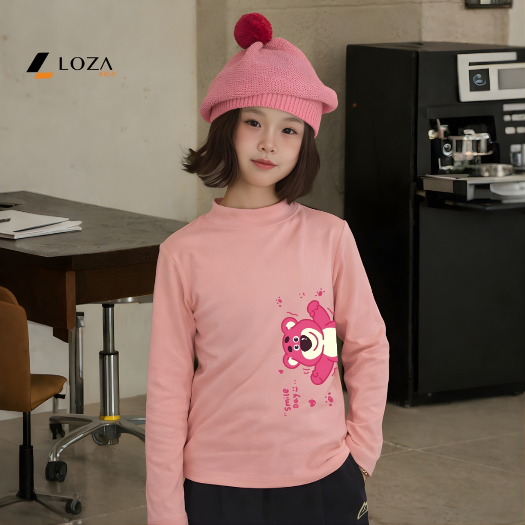 Áo giữ nhiệt cổ 3p bé gái hình Melody, Kuromi, Gấu dâu,Cinnamoroll - Loza Kids  CE003_thumbnail_4
