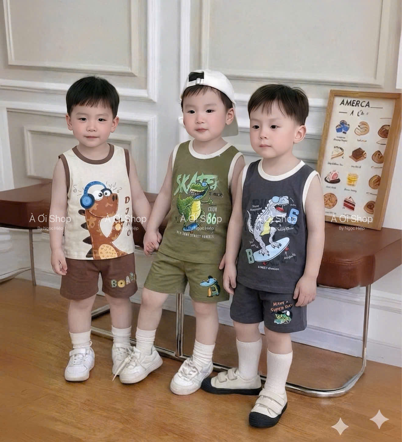 E44 SET 3 BỘ BA LỖ KHỦNG LONG SKATER - A100.343