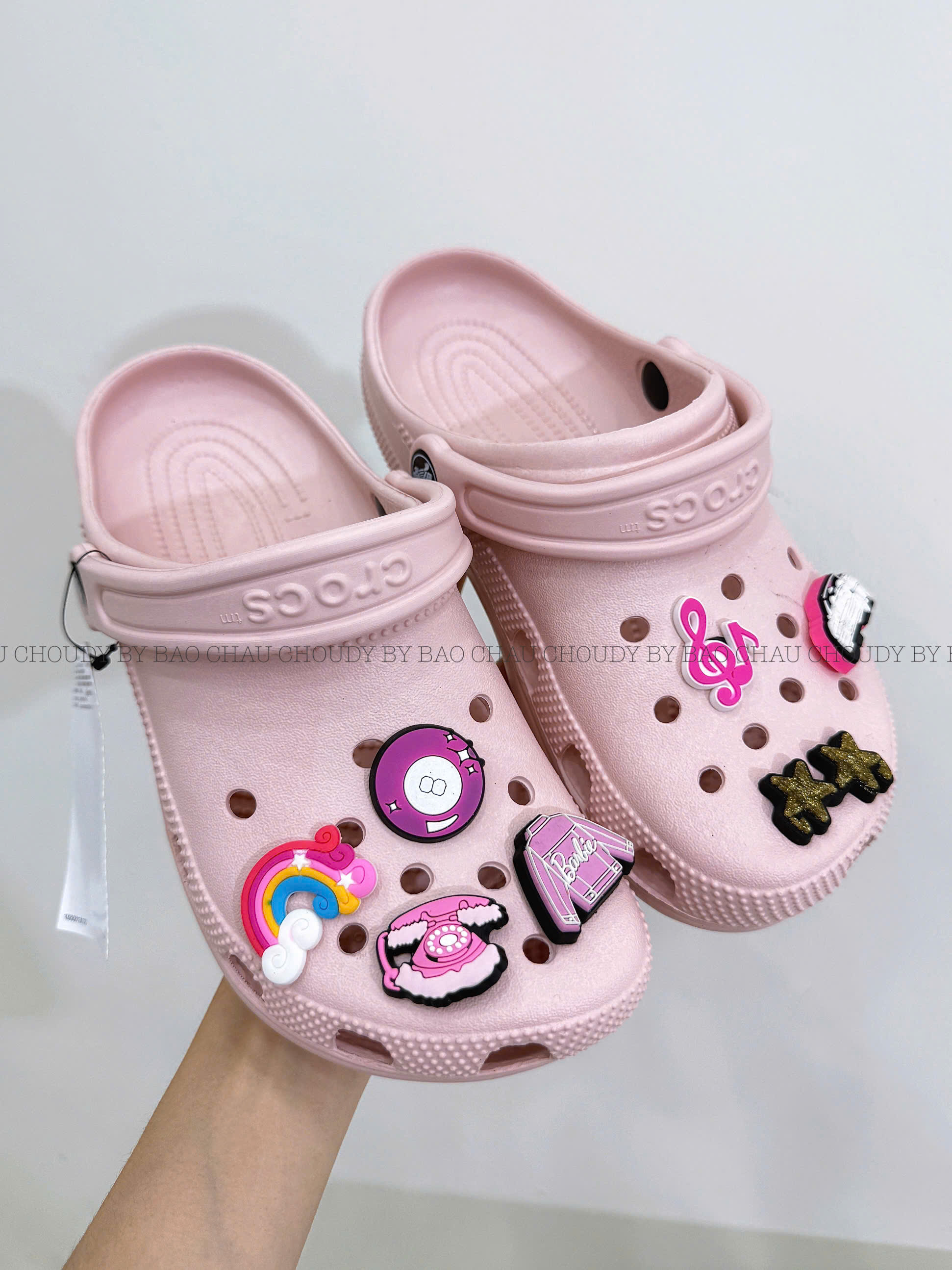 S267 SANDAL HỒNG KÈM CHARM