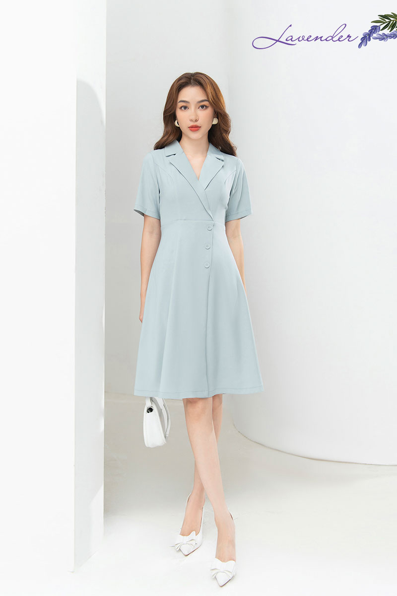 Đầm xòe cổ ve nẹp chồng D2702_thumbnail_3