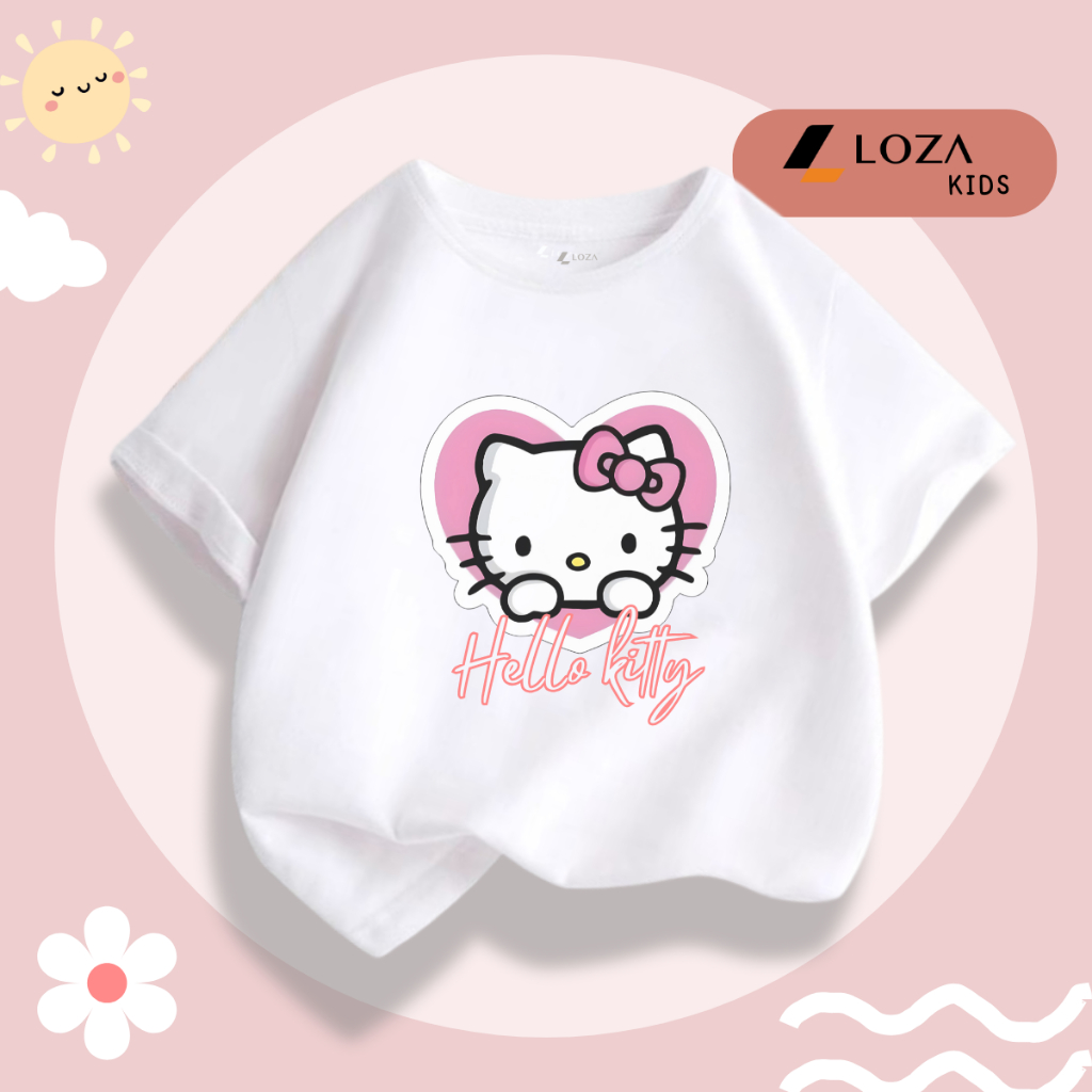 Áo Hello Kitty 2025 cho bé gái size từ 15-40kg- Áo phông bé gái mùa hè Loza Kids - CA009_thumbnail_9