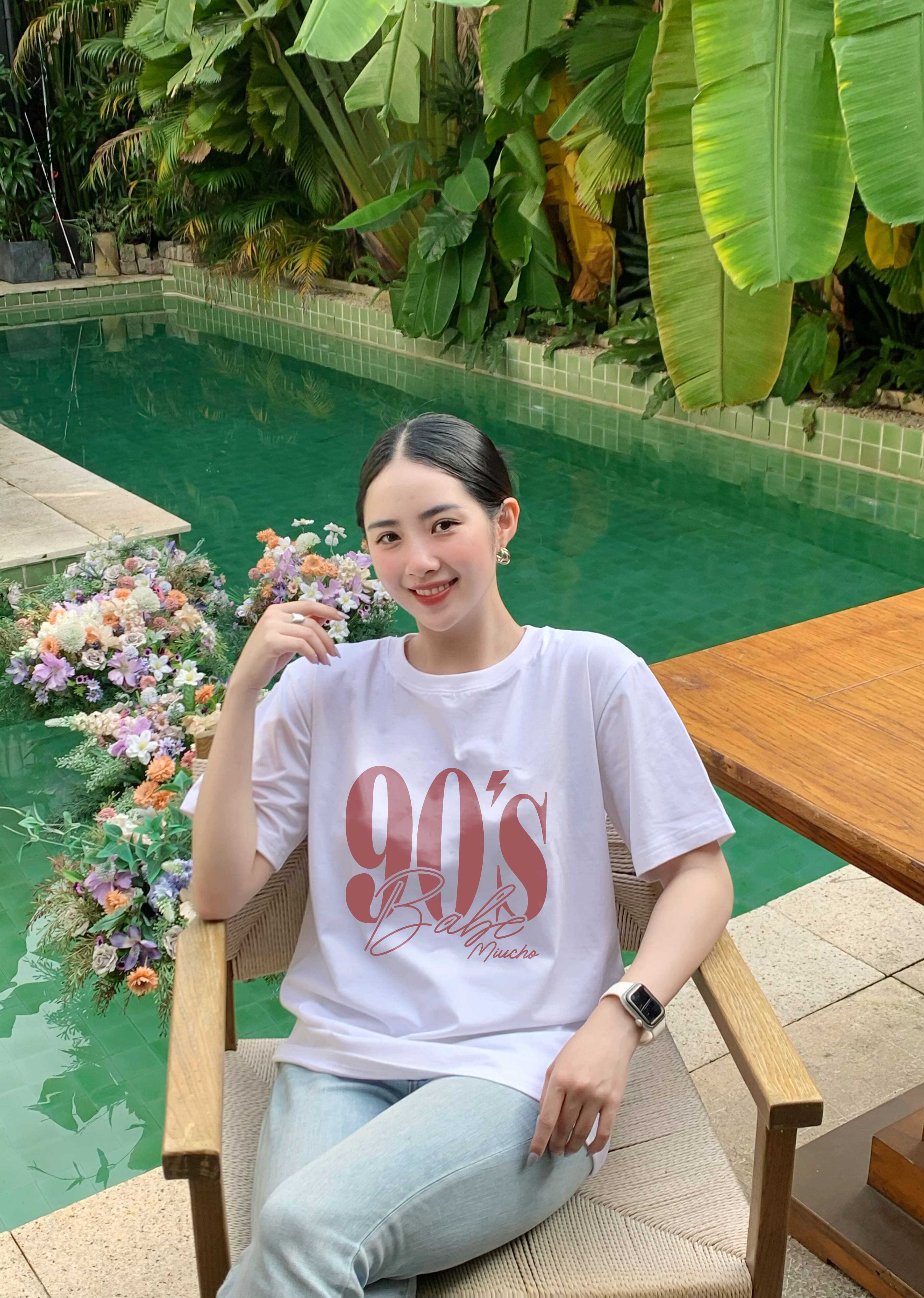 Áo thun nữ cao cấp form vừa 2240 Miucho Chic vải cotton thoáng mát co giãn cổ tròn in typography_thumbnail_2